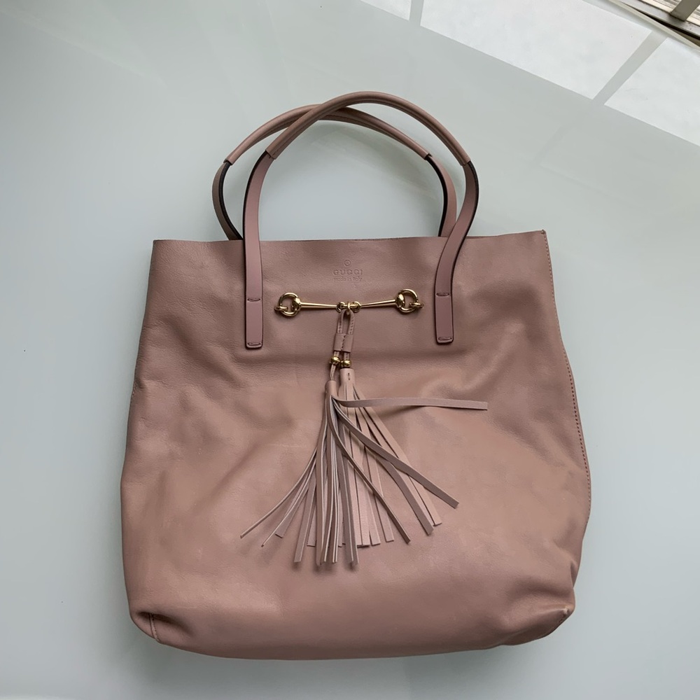 Gucci Mauve Leather Tote Bag 296006